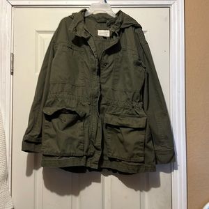 NWOT Universal Threads hooded zip up army style jacket